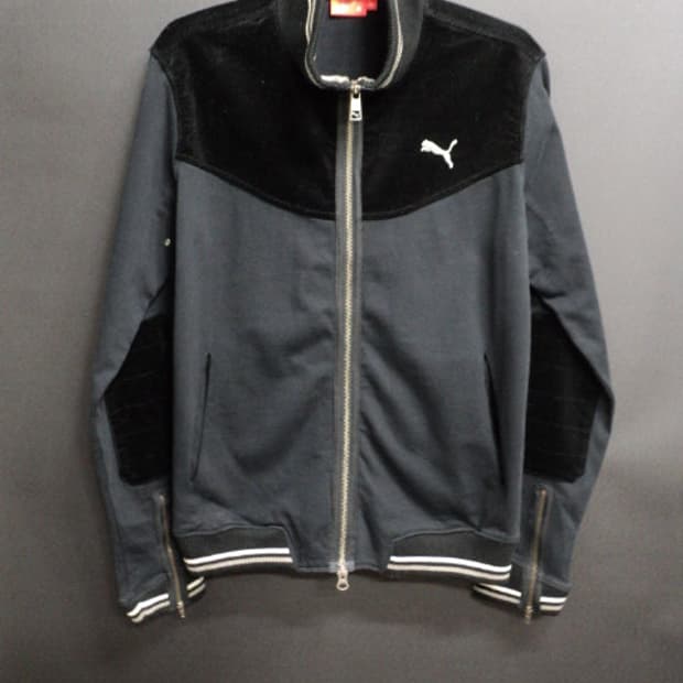 PUMA 코듀로이 배색 집업자켓 