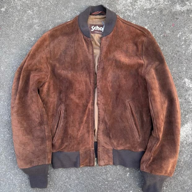 [Schott NYC] USA 빈티지 스웨이드 브라운 레더 자켓