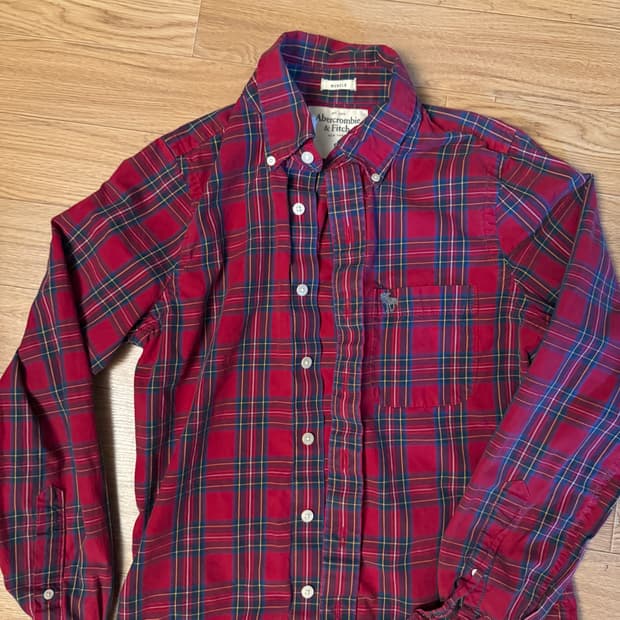 아베크롬비 체크 셔츠 S  95  구제