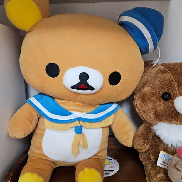 정품 2007년 고전 리락쿠마 세일러복 봉제인형 대형 XL