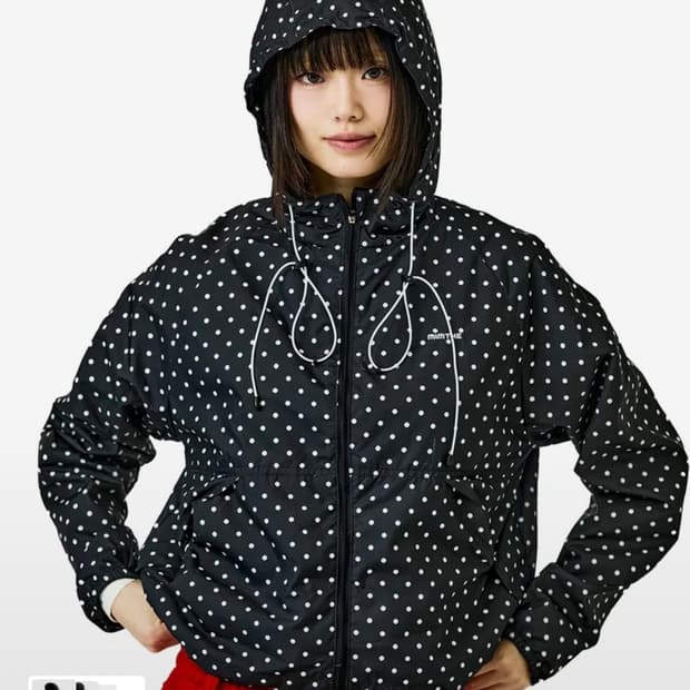 밈더워드로브 레인도트 윈드브레이커 자켓