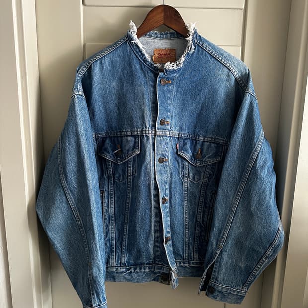 80s Levis 리바이스 컷오프 커스텀 데님 트러커