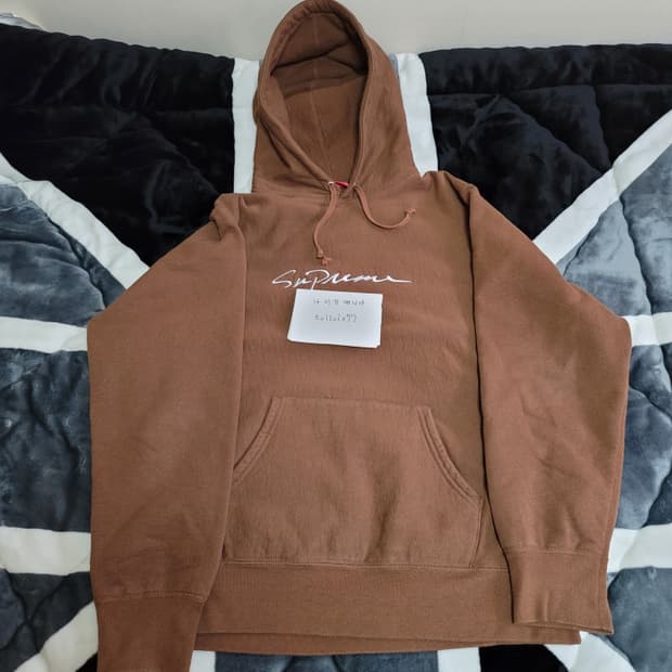 슈프림 클래식 스크립트 후드