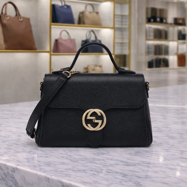 [A급] 구찌 인터로킹 G 숄더백 스몰 블랙 판매합니다!!!