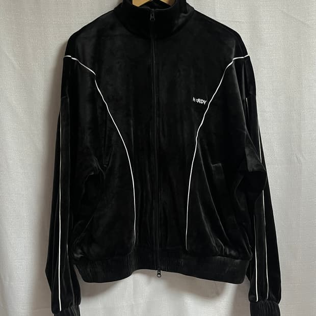 널디 오버핏 크롭 벨벳 져지 트랙탑 자켓 점퍼 L