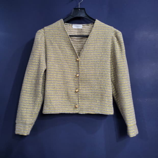 에이블컨셉 크롭 트위드 자켓