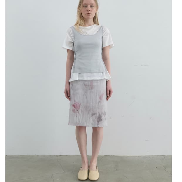 낫띵에브리띵 실키 플로럴 미디 스커트 skirt