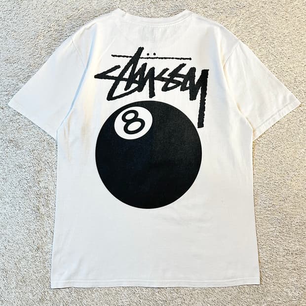스투시 STUSSY 8볼 반팔 티셔츠 화이트
