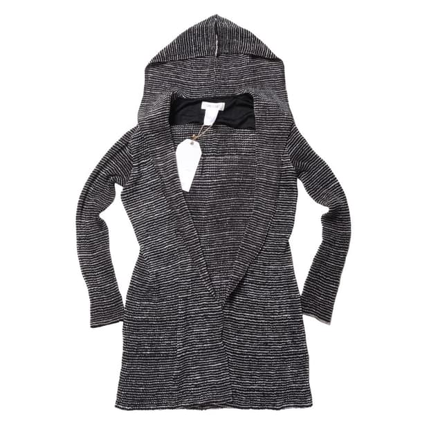 스페치오 Specchio Pleats Hooded Cardigan 
