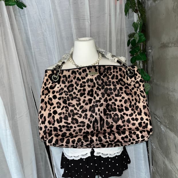 갸루 호피 숄더백