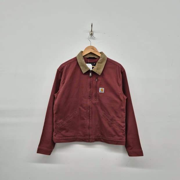 칼하트 버건디색 디트로이트 자켓 남녀공용 M