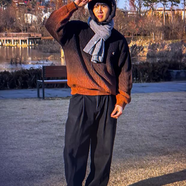 알리스 그라데이션 하찌 니트 L