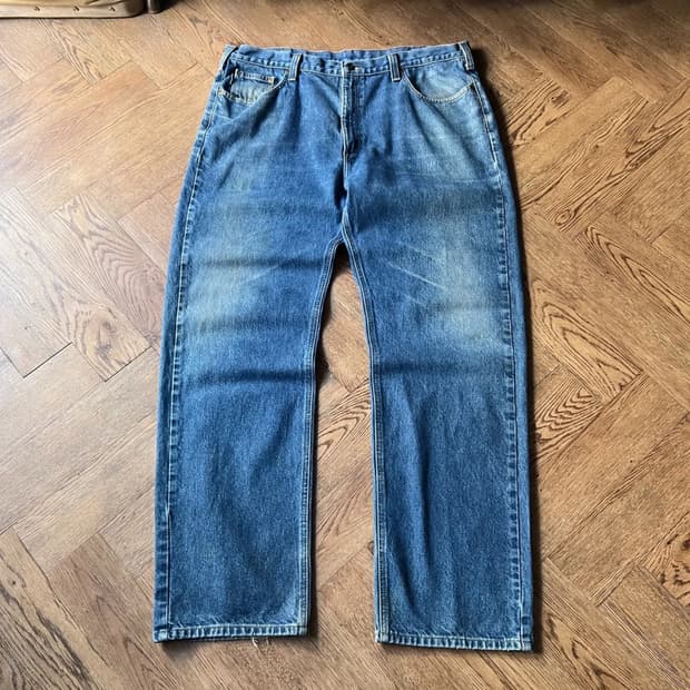 [42]칼하트 USA 빈티지 워싱 미디엄블루 워크 데님 팬츠