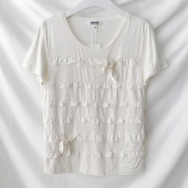 sonia rykiel) ribbon frill half T 