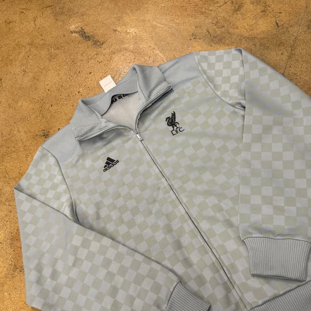 아디다스 리버풀 하늘 체크 져지 트랙탑 95