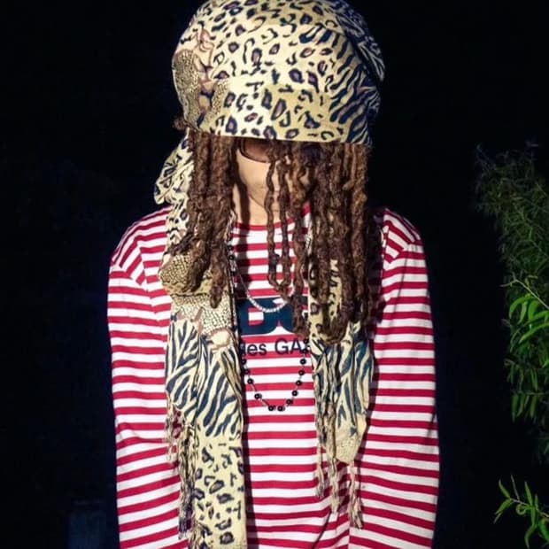 (Che 착용) 꼼데가르송 CDG 스트라이프 티셔츠 레드