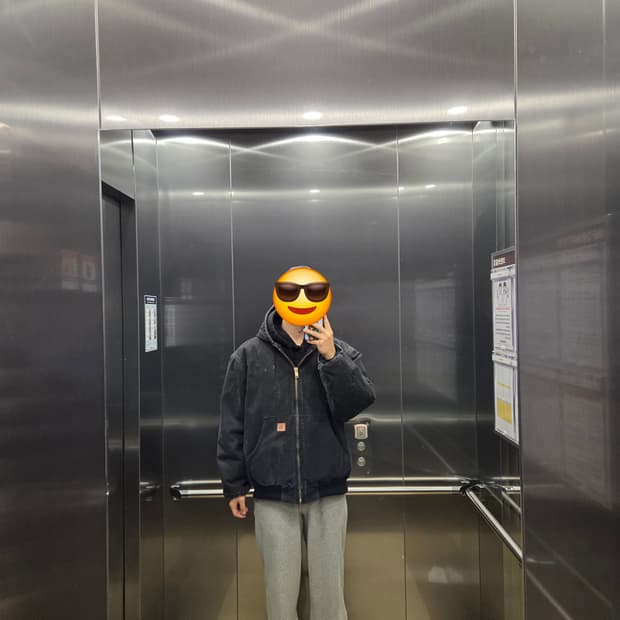 칼하트 j130 후드집업 블랙 XL