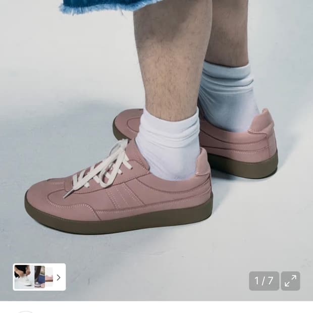 (새상품)(270)드로우핏 클라우디 스웨이드 스니커즈 DUSTY PINK