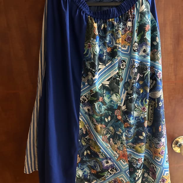 Scolar 스칼라 비대칭 패턴 skirt 