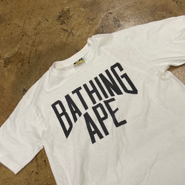 베이프 2007 A BATHING APE 화이트 반팔 티