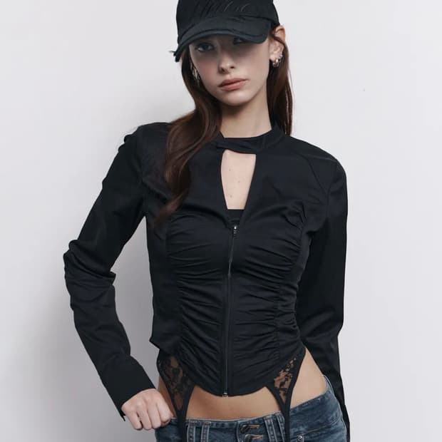 플리즈노팔로우 셔링집업셔츠