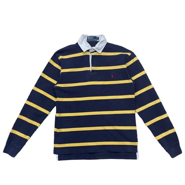 POLO BY RALPH LAUREN 럭비티 네이비+옐로우 S