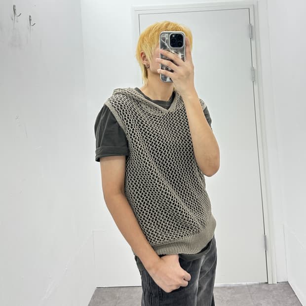 NONE vintage mesh knit vest