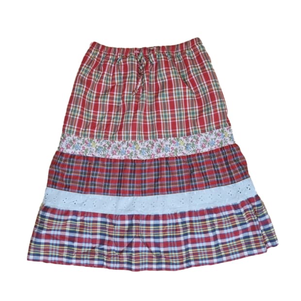 빈티지 패치워크 레이스 펀칭 패치스커트 치마 모리걸하구미히피오리엔탈페어리