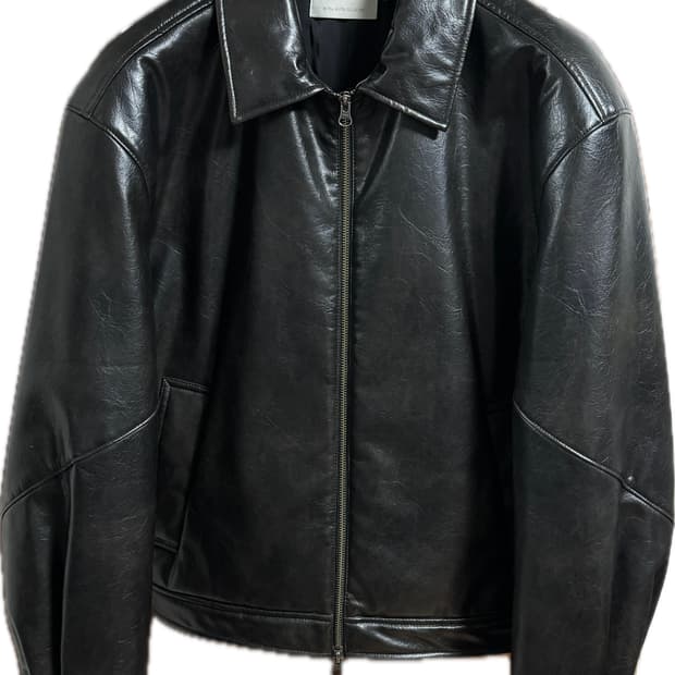 아모멘토 비건레더 블루종 블랙 M