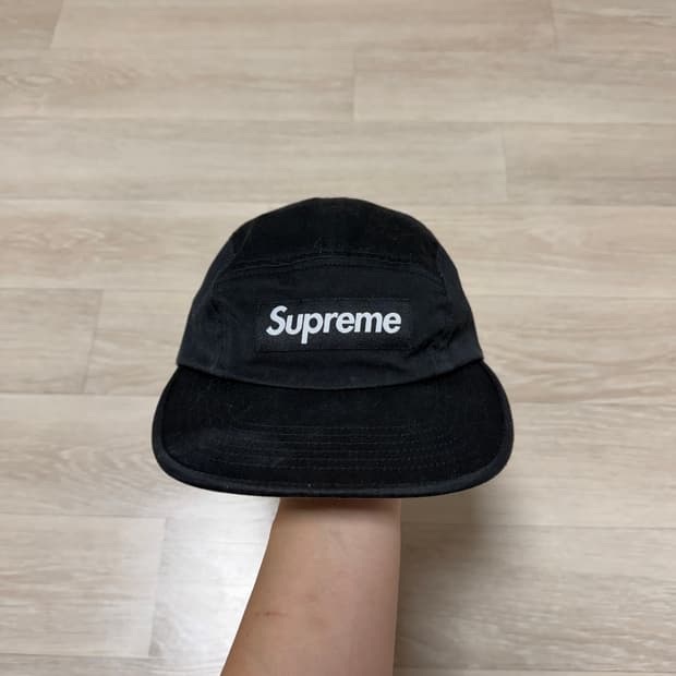 슈프림 워시드 치노 트윌 캠프캡 블랙