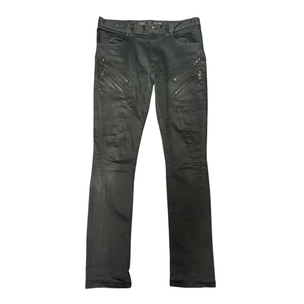 Schlussel Zipper Detail Black Jeans