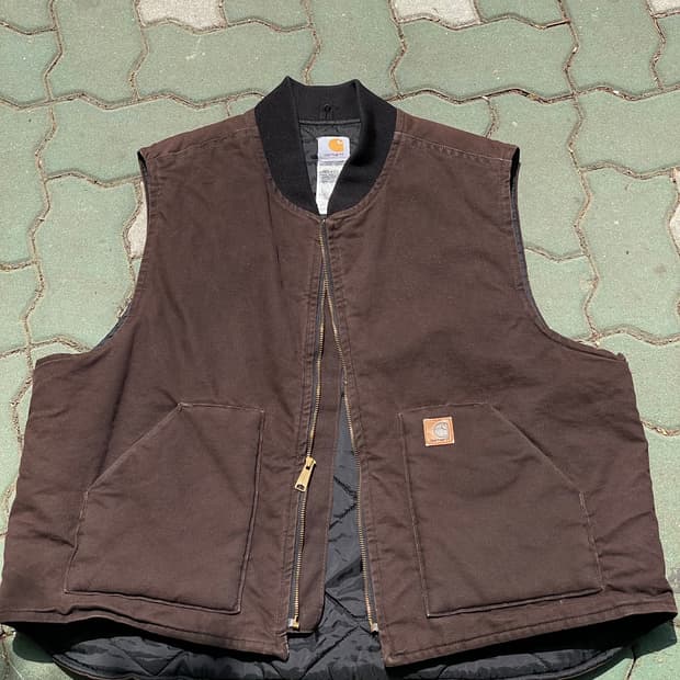 빈티지 칼하트 베스트 브라운xxl