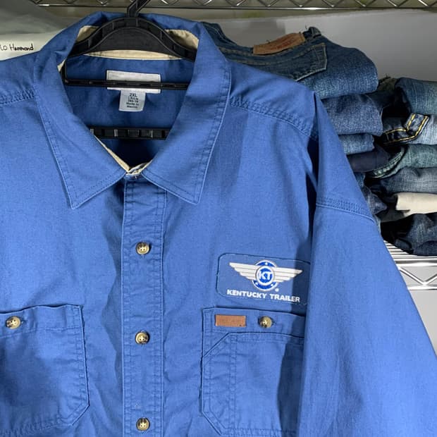 [2XL] 칼하트 워크셔츠 블루