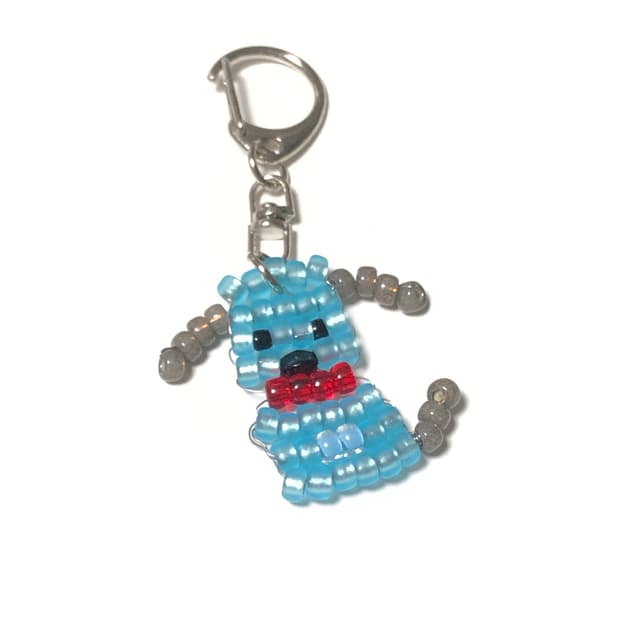 하늘 강아지 비즈키링