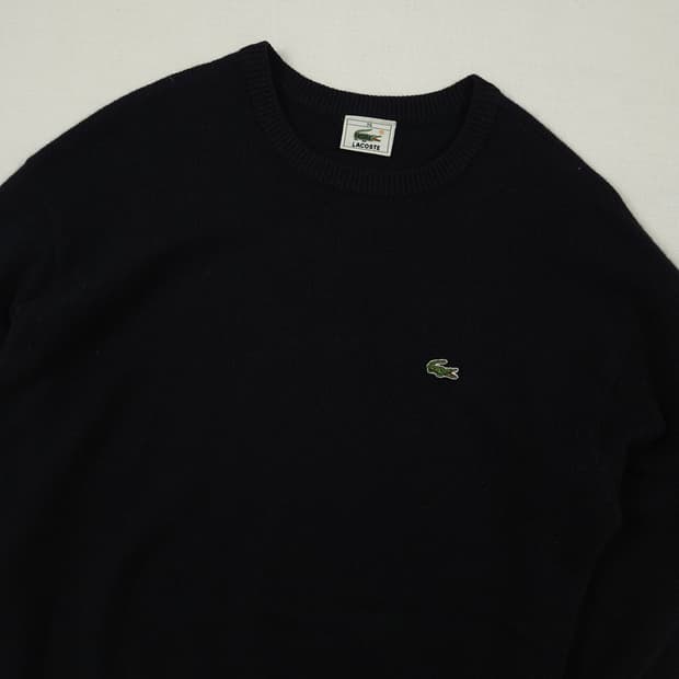 L(100)라코스테 크루넥 니트 네이비