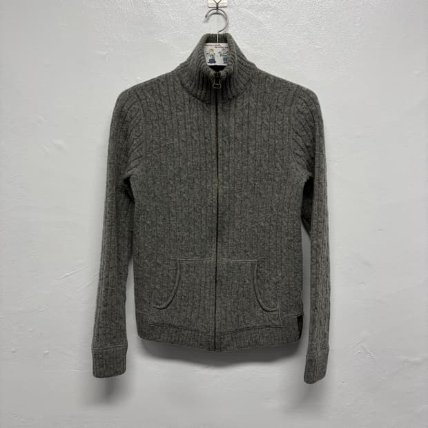 폴로 진스 울 니트 집업