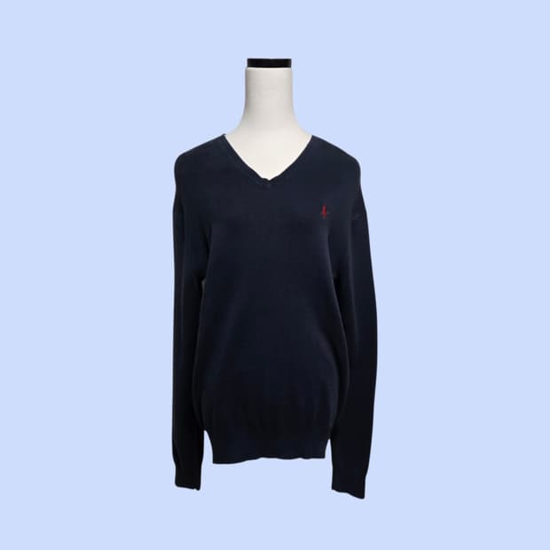 폴로랄프로렌 코튼 브이넥 니트 