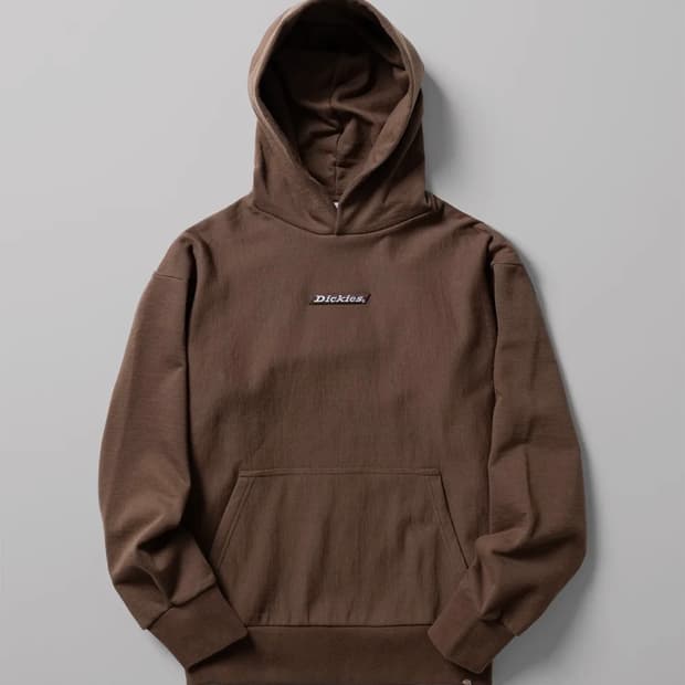 디키즈 Dickies 배너 로고 후드 dark brown