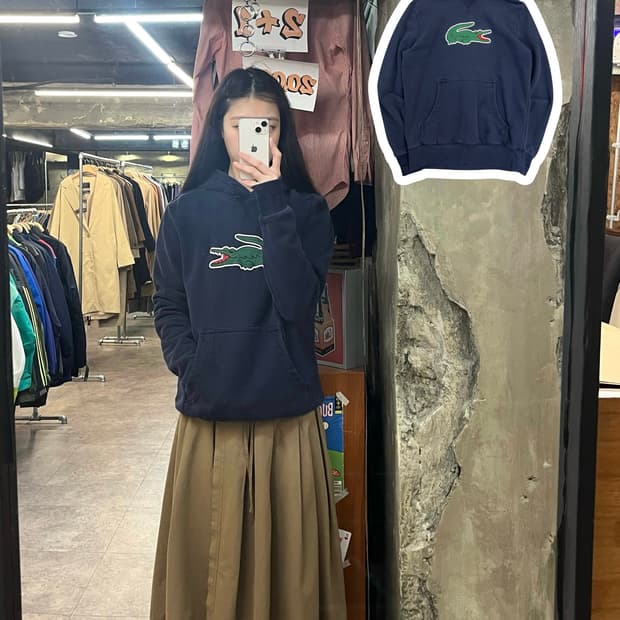 라코스테 후드티 네이비 #csz3253