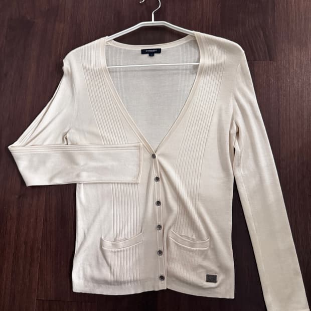 버버리 실크 가디건