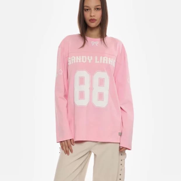 (XS,S,M) 샌디리앙 Princeton top 티셔츠 핑크