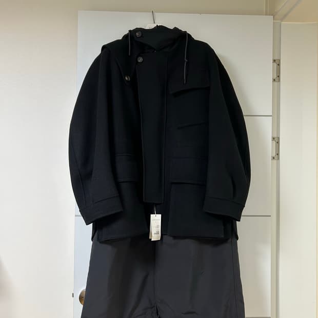 코모도 레이어드 코트 블랙 100