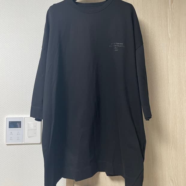 준지 자수로고 블랙 오버핏 반팔, L사이즈 택달린 새상품