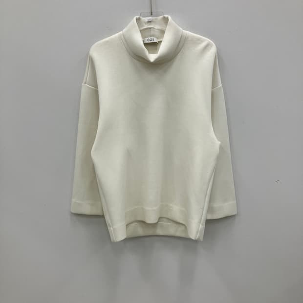코스 화이트 스쿠버 스웨트셔츠 XS