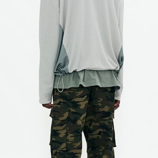 PARTIMENTO 저지 후드 롱 슬리브 그레이 