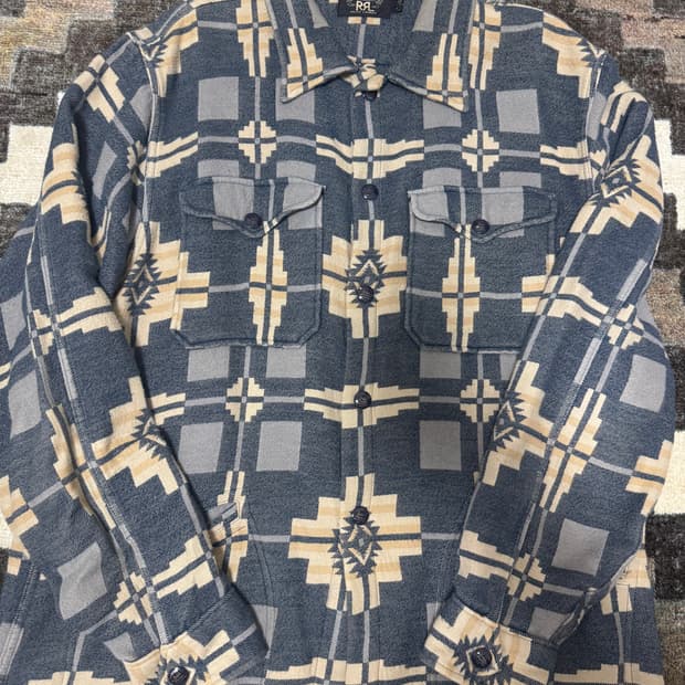 RRL 더블알엘 나바호 플란넬 오버셔츠 L