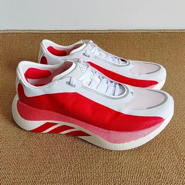 아디다스 하이퍼부스트 엣지 클라우드 화이트 퓨어 루비 265mm