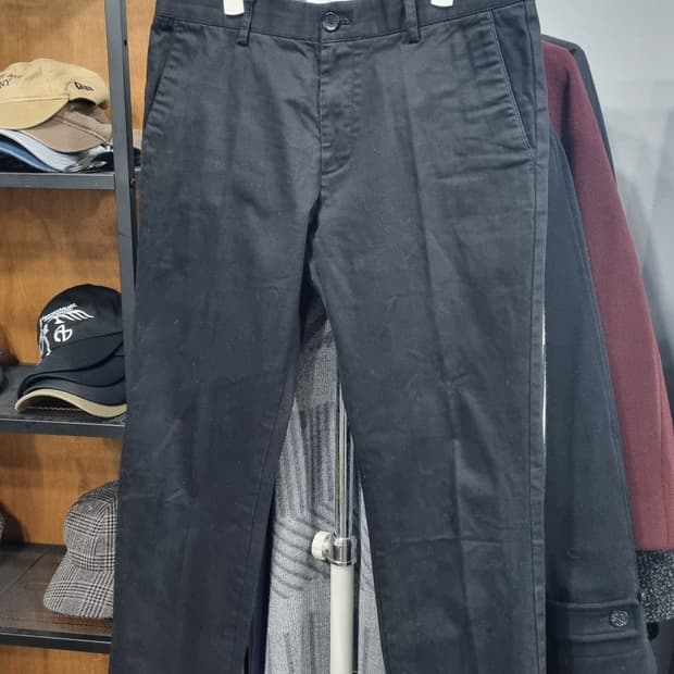 LACOSTE 검정 치노 면바지 허리반품40(30~31size) 길이98