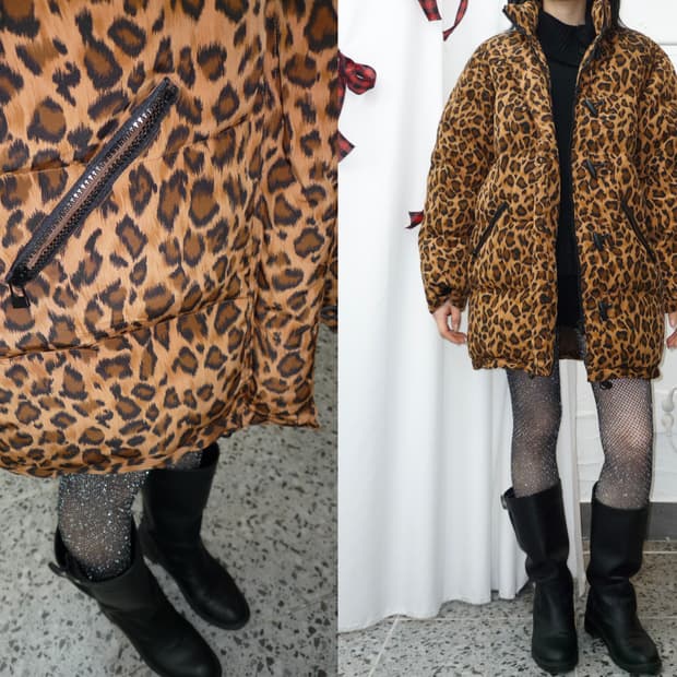 leopard toggle buttons jumper