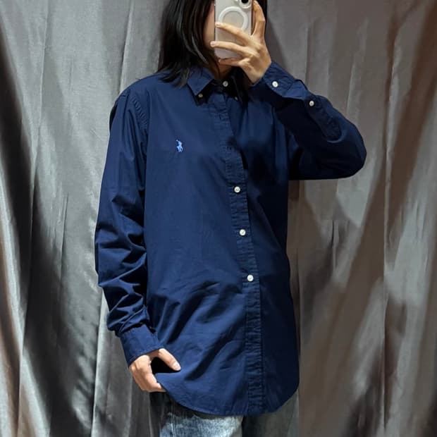 M 폴로랄프로렌 스카이블루 포니 네이비 셔츠